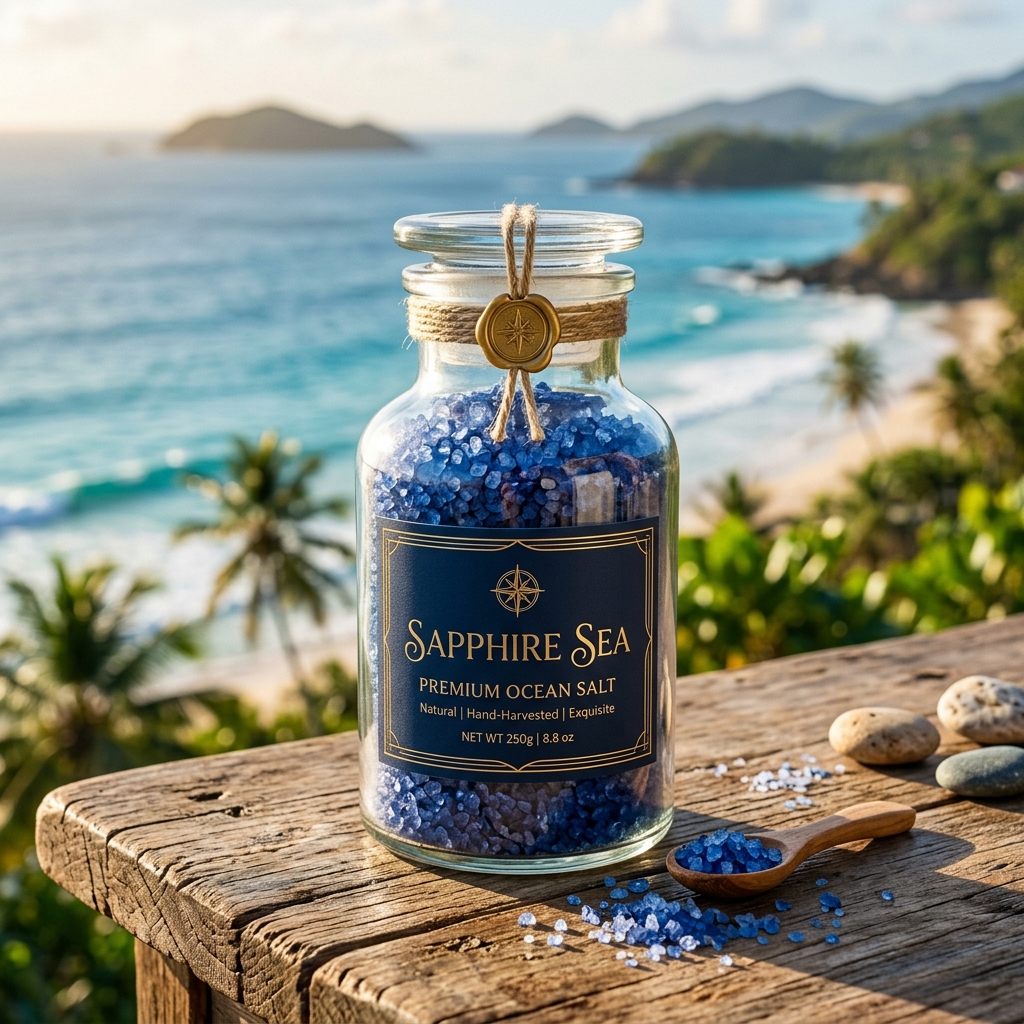 Frasco de Sal Premium Caribbean Blue